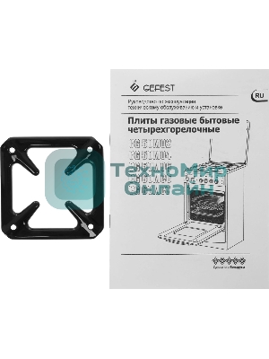 Плита газовая Gefest CG 50М02 К73 белый, конфорок 4 шт, духовка 42 л, 50 см x 85 см x 53 см