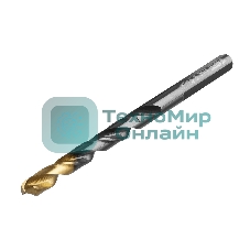 Сверло по металлу Denzel 5,5 мм, HSS-Tin, Golden Tip, 10 шт.