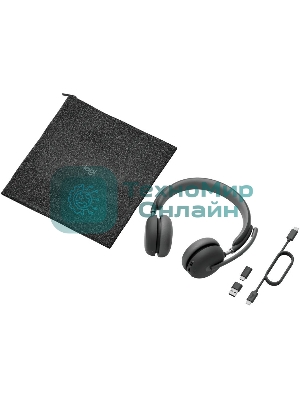 Гарнитура Logitech Zone Wireless 2 UC Graphite серый, беспроводная, Bluetooth 5.2, ANC