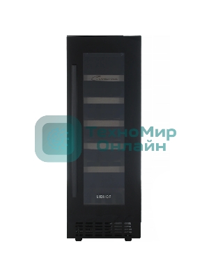 Винный шкаф Libhof CX-19 черный, 60 л, 1 отсек, 19 бут., класс B