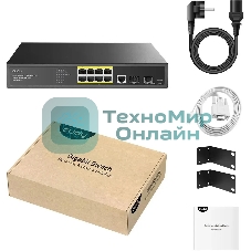 Коммутатор Cudy GS2008PS2 (L2) 8x1 Гбит/с 2SFP 8PoE+ 120W управляемый