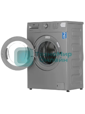 Стиральная машина Beko WRE 65P1 BSS серебристый, загрузка фронтальная 6 кг, 1000 об/мин., класс: А