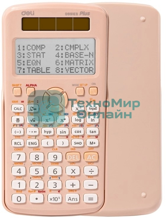 Калькулятор научный Deli ED991ES розовый 10+2-разр.