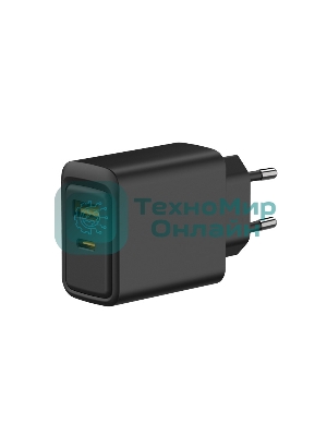 Сетевое зарядное устройство Rexant с портами USB-A и USB-C, 30Вт, черный