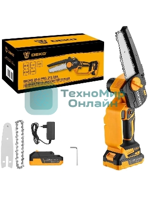 Пила цепная аккумуляторная DEKO DKCHS 20-6 PRO, 4