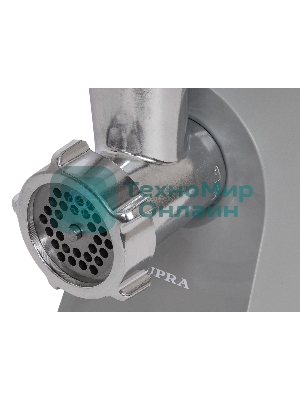 Мясорубка электрическая SUPRA MGS-2099 белый, 1600 Вт, 1.6 кг/мин, реверс, защита от перегрузки, насадки - 1