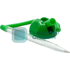 Ручка шариковая Silwerhof ECO зеленый, d=0.7мм, синие чернила, на подставке, сменный стержень, линия 0.5мм круглая