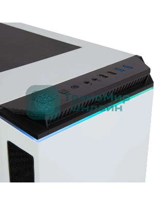 Компьютерный корпус Hiper PW81 белый без БП ATX 3x120мм 2xUSB2.0 2xUSB3.0 audio bott PSU