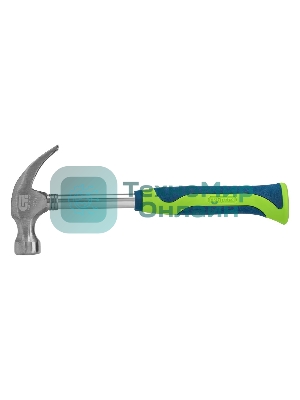 Молоток-гвоздодер Сибртех металлическая трубчатая обрезиненная рукоятка, вес 450 гр., боек 27 мм