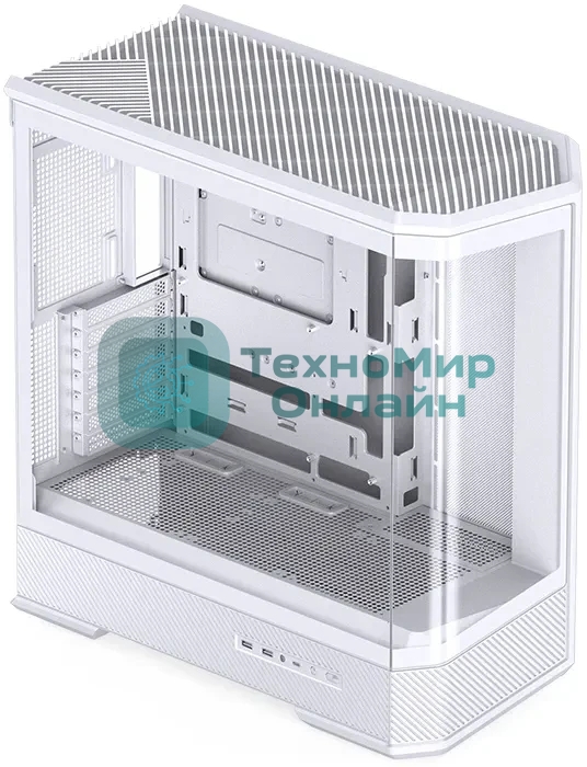 Корпус без блока питания Case JONSBO D400, Midi-Tower, TG, no fan, 2xUSB-A 3.0 + 1xUSB-C 3.2, ATX, mATX, mITX White