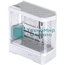 Корпус без блока питания Case JONSBO D400, Midi-Tower, TG, no fan, 2xUSB-A 3.0 + 1xUSB-C 3.2, ATX, mATX, mITX White