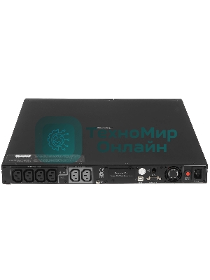Источник бесперебойного питания CyberPower PR1000ELCDRT1U/1000 ВА/800 Вт/USB/RS-232/EPO/SNMPslot/6 x IEC 320 C13 (компьютерная)