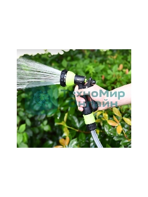 Пистолет-распылитель поливочный Deli DL8758 7 режимов распыления, диаметр шланга 3/4