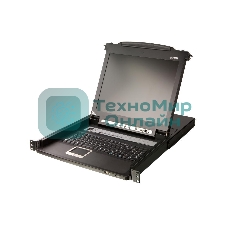 Портовый переключатель 16 с KVM консолью ATEN 16-Port PS/2-USB VGA Single Rail 17.3
