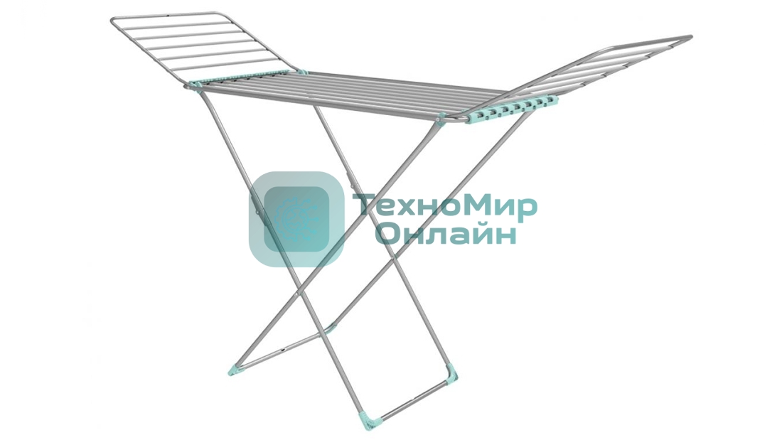 Сушилка для белья НИКА СБТ18/С напольная, 18 м, серебро, рабочее полотно из труб D-10 мм