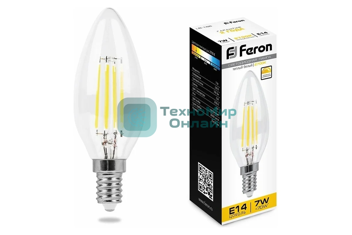 Лампа светодиодная Feron LB-166 7W 230V E14 2700K