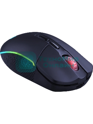 Мышь беспроводная Redragon 2.4G,проводная игровая 7+кн.колесо 10000dpi RGb черный Invader Pro