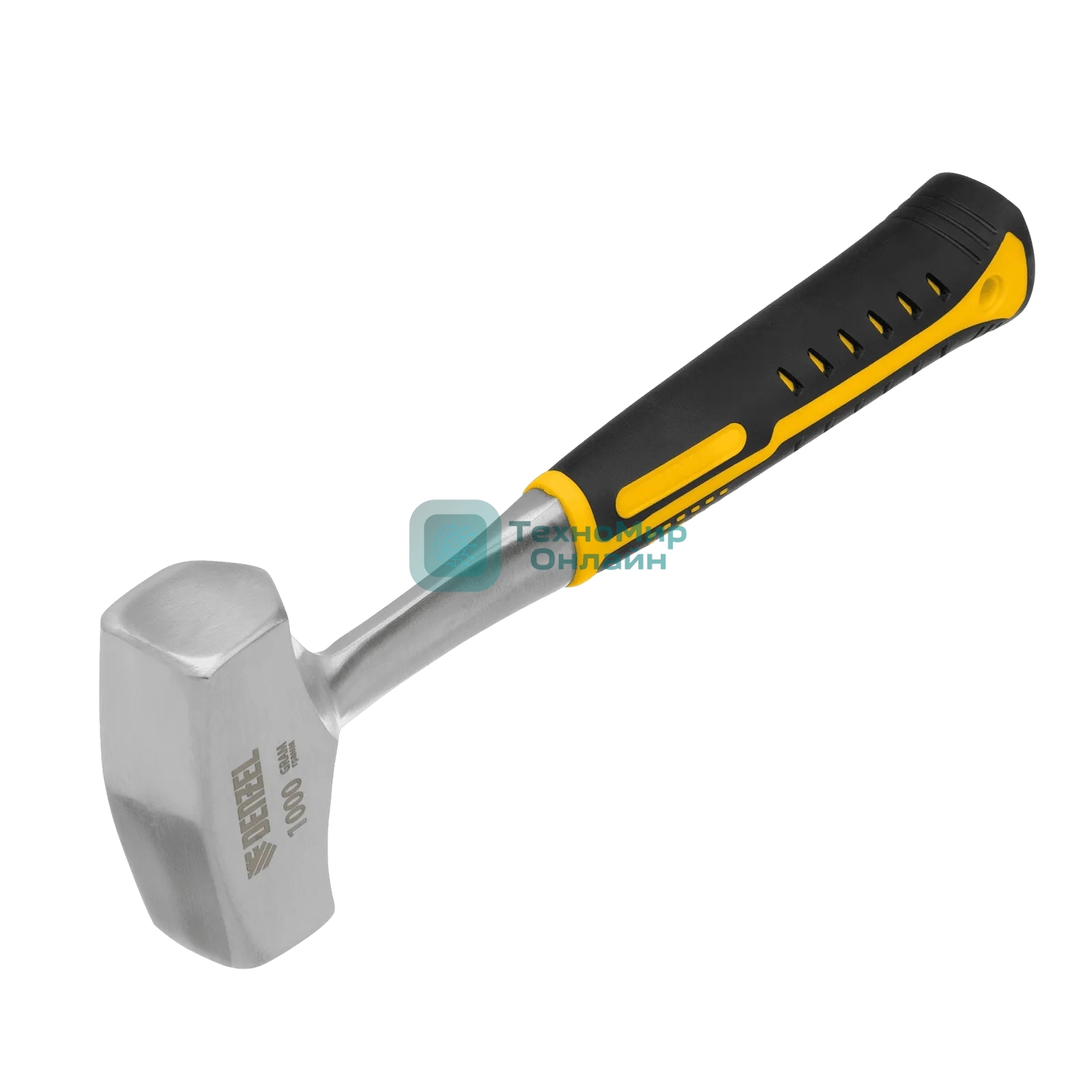 Кувалда Denzel 1 кг, цельнометаллическая, двухкомпонентная рукоятка