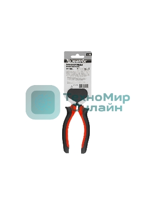 Длинногубцы Matrix black nickel 180 мм, изогнутые, двухкомпонентные рукоятки