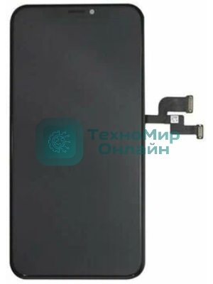 Дисплей Amperin для Apple iPhone XS в сборе с тачскрином (Soft Oled), черный