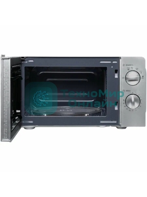 Микроволновая печь BBK 17MWS-784M/B серебристый, 17 л, 700 Вт, переключатели - поворотный механизм