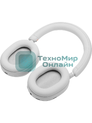 Беспроводные/проводные наушники Sony WH-1000XM5 белый, полноразмерные, Bluetooth + проводной, активное шумоподавление, до 30 ч