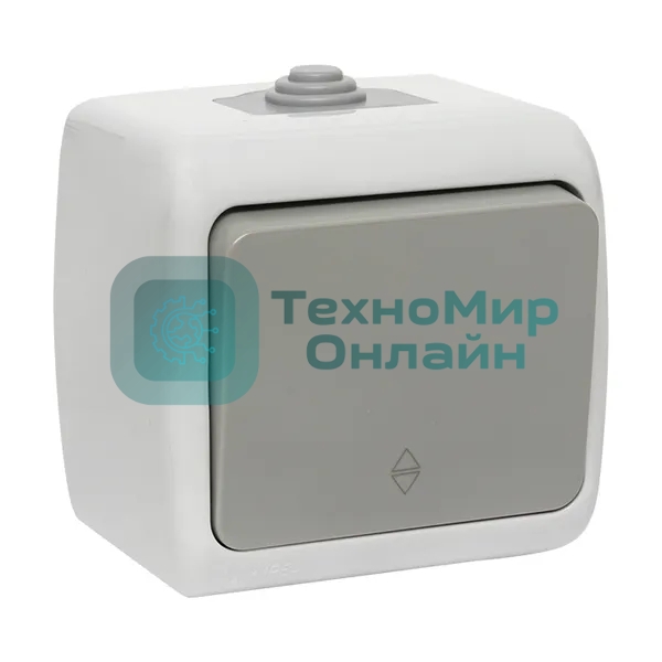 Выключатель проходной EKF Мурманск EFV10-025-30-54 PROxima 1-клавишный 10А IP54 серый