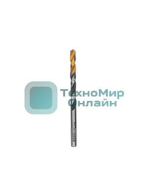 Сверло спиральное по металлу Denzel 7,0 x 109мм, Р6М5, Golden Tip, многогранная заточка