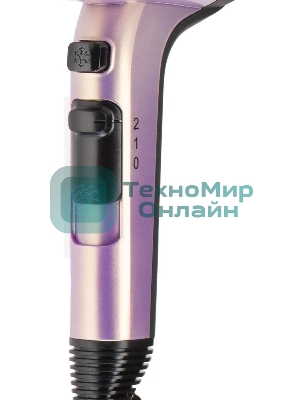 Фен Vitek VT-8224 фиолетовый/черный, 2100 Вт, ионизация