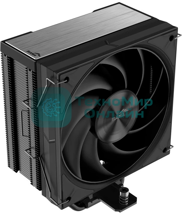 Кулер для процессора SAMA A40 (240W, 4-pin PWM, 152мм, 4x6мм, 1x120мм, 78CFM, 29dBA, 2200RPM, S: 1851/1700/1200/115X, AM5/AM4, черный)