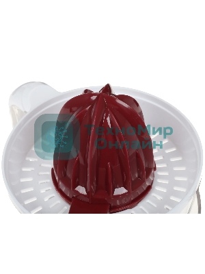 Соковыжималка Scarlett SC-JE50C06 белый/коричневый, цитрусовая, 25 Вт, 700 мл, механическое