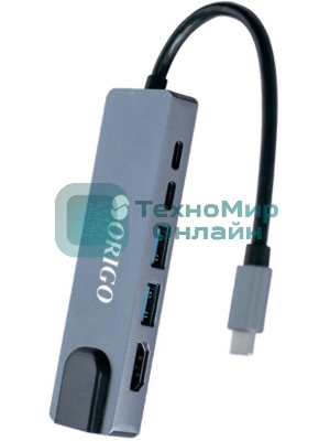 USB-концентратор ORIGO OU3340NPD, USB Type-C, USB 3.0/USB Type-C/HDMI/RJ-45, USB Type-C
