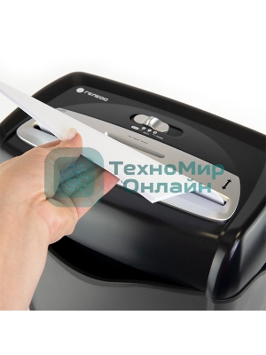 Шредер Heleos УД15-2 черный/серебристый (секр.Р-2) ленты 12лист. 15лтр. скобы пл.карты