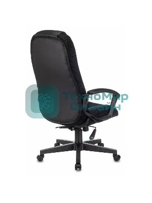 Кресло Бюрократ Zombie 9 черный/серый, экокожа, 120 кг, механизм качания