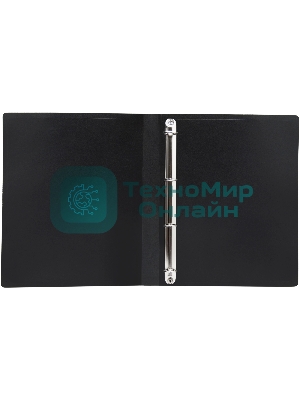 Папка на 4-х кольцах Silwerhof Eco A4, пластик, 0.5мм, черный