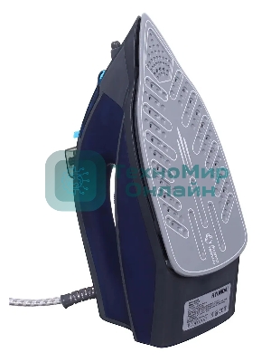 Утюг Hyundai H-SI01789 серый/темно-синий, 2400 Вт, 20 г/мин, 160 г/мин, 300 мл