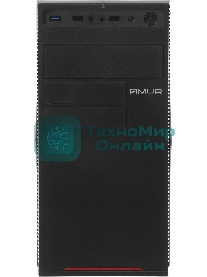 Компьютер Amur Нарвал B7I21 MT i3 12100 (3.3) 16Gb SSD 512Gb UHDG 730 FreeDOS 2.5xGbitEth 400W мышь клавиатура черный (RUS) (2147008)
