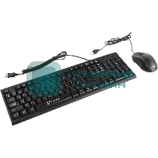 Комплект клавиатура+мышь Oklick 620M проводной, USB, 1200 DPI, чёрный
