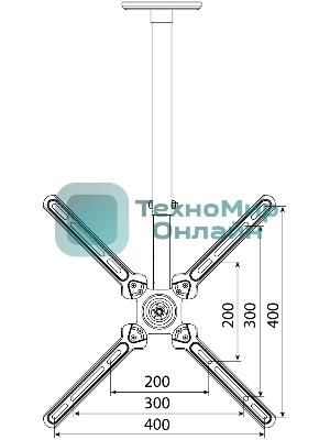Кронштейн для телевизора Cactus CS-CP07 черный 23