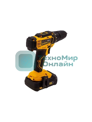 Дрель-шуруповерт Denzel CDL-18-02BM, 18 В, 2 Ач, 30 Нм, щеточный