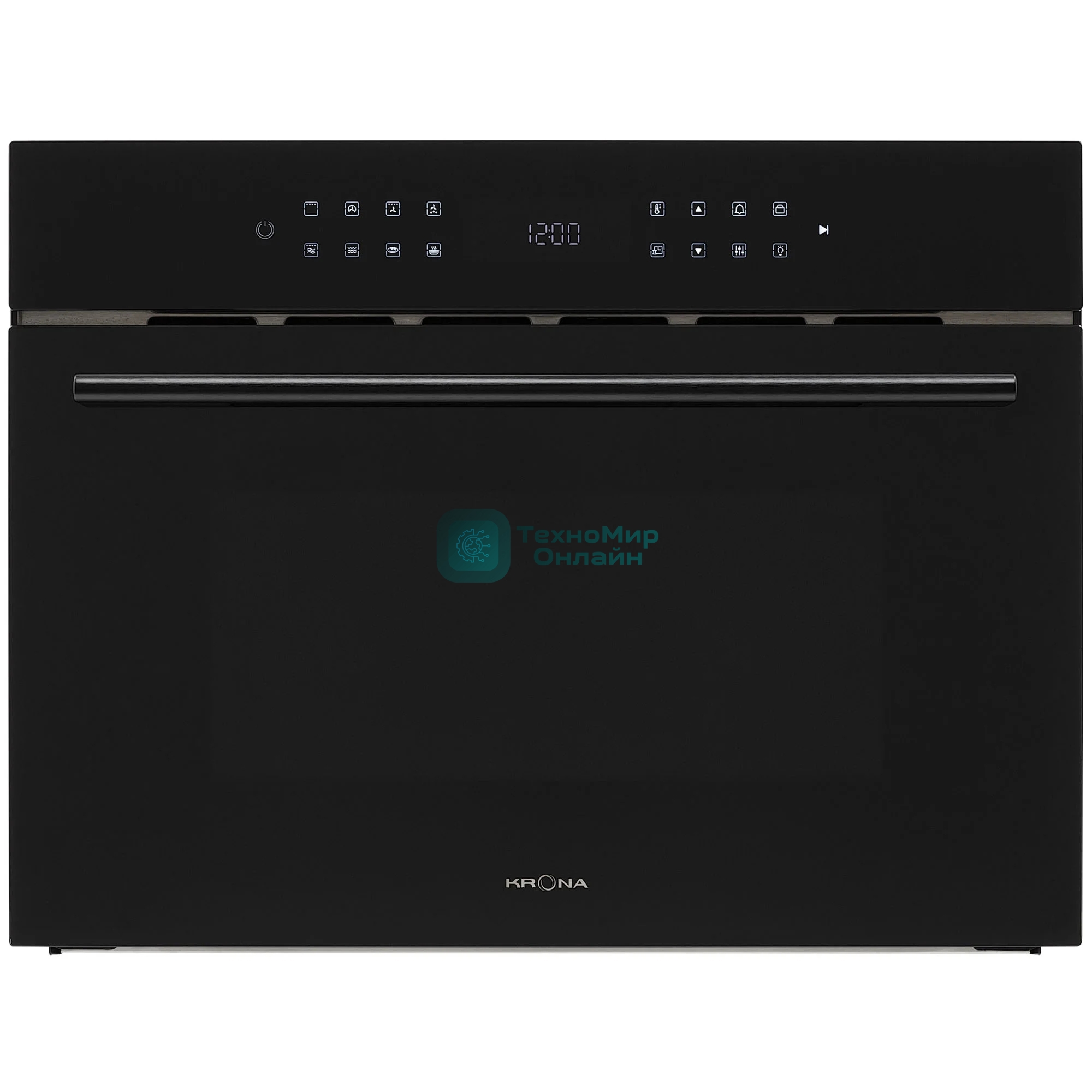 Встраиваемая микроволновая печь Krona ONYX 45H mw BL/BL черный, 38 л, 1000 Вт, переключатели - сенсор