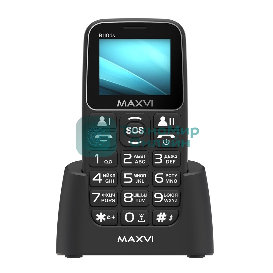 Мобильный телефон Maxvi B110ds черный