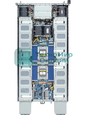 Серверная платформа Gigabyte Server Platform G294-Z43/2U/2xAMD (9004/9005)/2xHS/24xDIMM/4xSFF NVME/SAS/SATA + 4xSFF SATA/SAS/16xGPUs SS/2x10GbE/16xFHFL + 2xLP/2x3000W/Rails/1Y