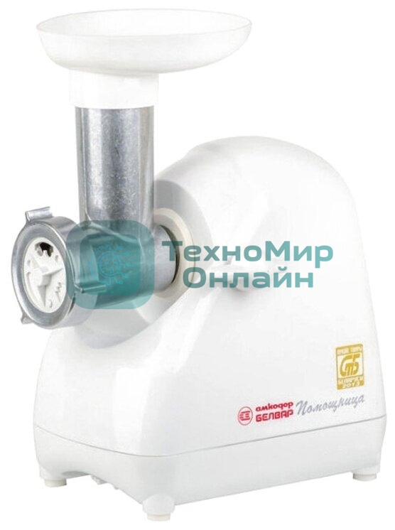 Мясорубка электрическая Белвар КЭМ-36/220-4-34 белый, 1000 Вт, 0.6 кг/мин, реверс, насадки - 5