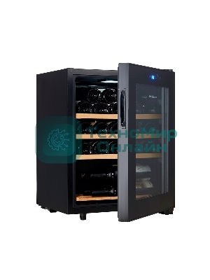 Винный шкаф Cellar Private CP023 черный, 60 л, 1 отсек, 23 бут.