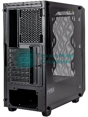 Корпус Hiper BH34-1 черный без БП ATX 5x120mm 2x140mm 2x200mm 1xUSB3.0 audio bott PSU