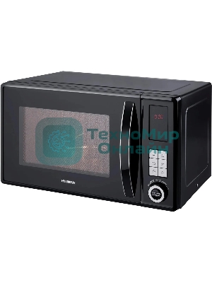 Микроволновая печь Hyundai HYM-D3010 черный, 23 л, 800 Вт, переключатели - кнопки, поворотный механизм