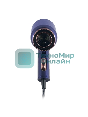 Фен Centek CT-2202 синий, 1600 Вт, компактный, ионизация