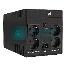 Источник бесперебойного питания ExeGate EP212521RUS Power Back UNB-1500 1500VA, черный, 4 евророзетки