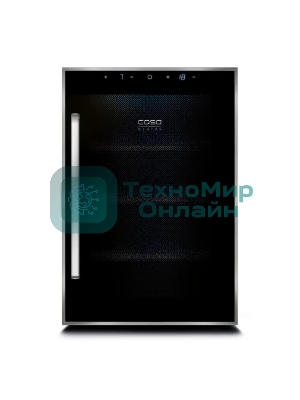 Винный шкаф CASO WineDuett Touch 12 серебристый, 33 л, 2 отсека, 12 бут., класс B